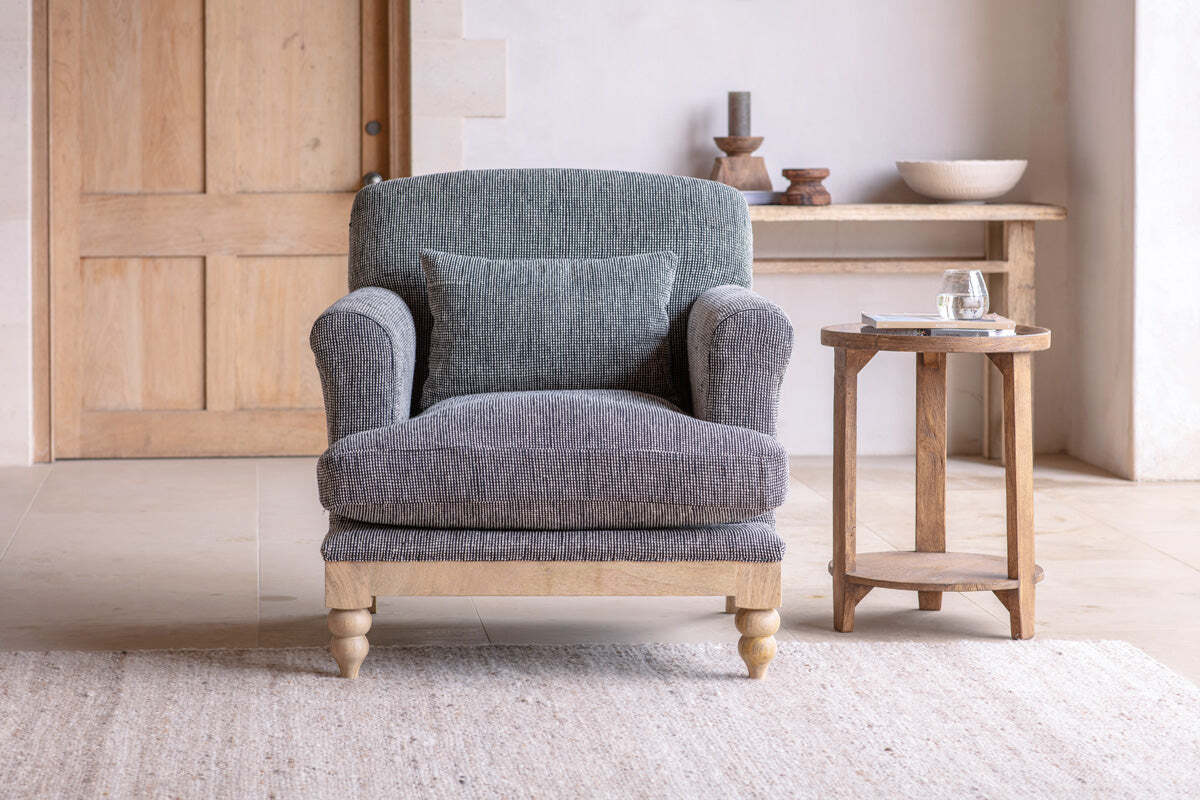 Maganda Cotton Armchair - Charcoal