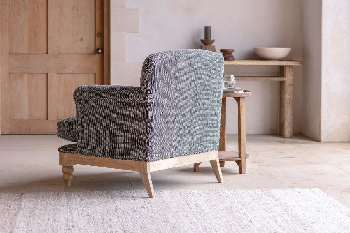 Maganda Cotton Armchair - Charcoal