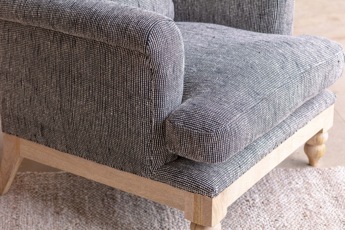 Maganda Cotton Armchair - Charcoal