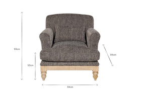 Maganda Cotton Armchair - Charcoal