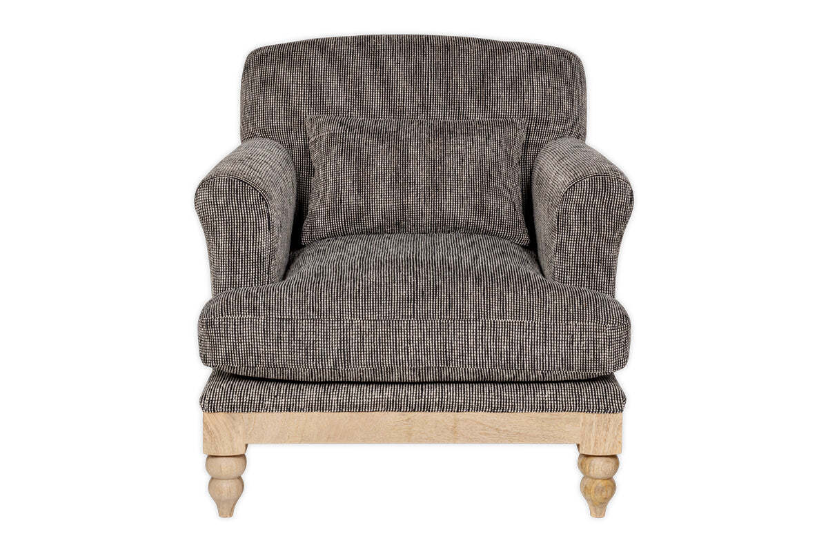 Maganda Cotton Armchair - Charcoal