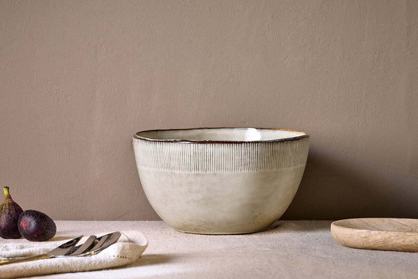 Malia Serving Bowl - Cream