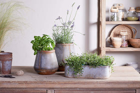 Mamba Outdoor Planter - Aged Zinc
