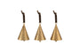 Manya Metal Bell Baubles - Brass - (Set of 3)