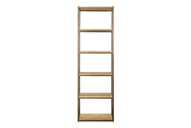 Marjori Mango Wood And Iron Standing Shelves - Narrow