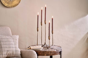Mbata Cluster Candelabra - Antique Brass