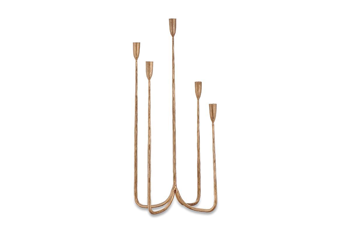 Mbata Cluster Candelabra - Antique Brass