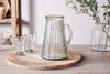 Minati Ribbed Glass Jug - Clear