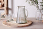 Minati Ribbed Glass Jug - Clear