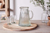 Minati Ribbed Glass Jug - Clear