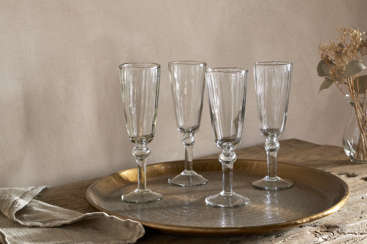 Minati Champagne Flute - Clear (Set of 4)
