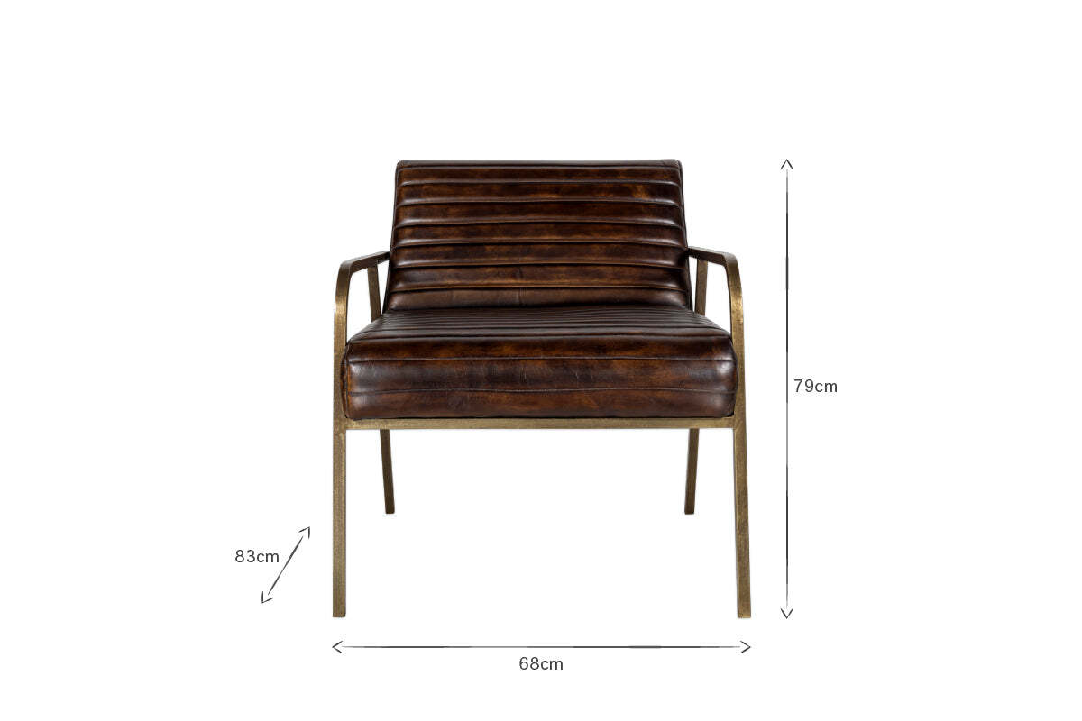Mirai Ribbed Leather Armchair