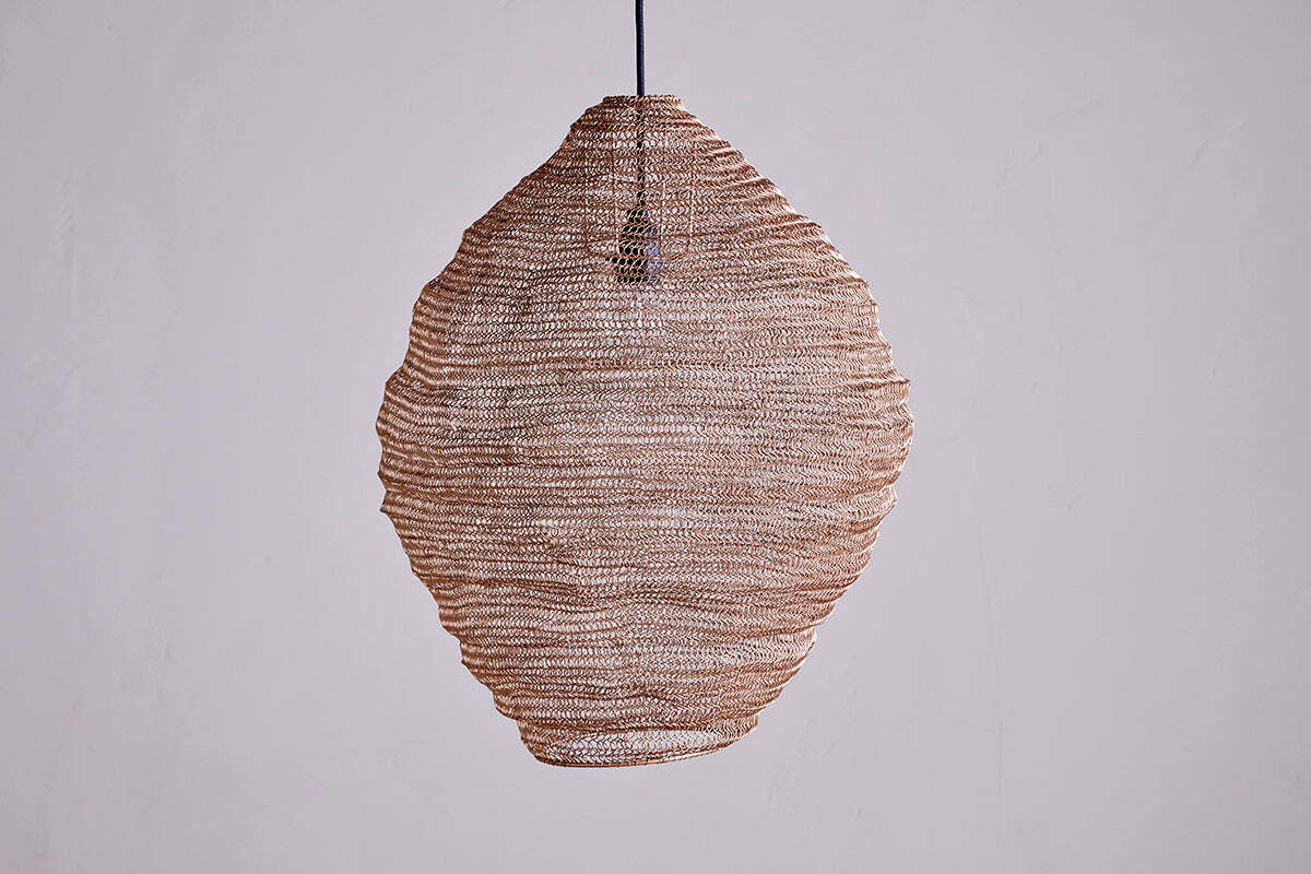 Mukuni Wire Lampshade - Brass - Large