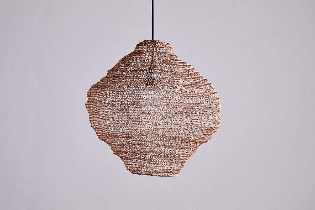 Mukuni  Wire Lampshade - Brass - Small