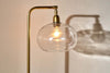 Mulia Recycled Glass Floor Lamp - Antique Brass