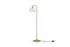 Mulia Recycled Glass Floor Lamp - Antique Brass