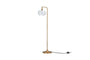 Mulia Recycled Glass Floor Lamp - Antique Brass