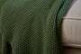 Nahan Moss Stitch Cotton Throw - Forest Green