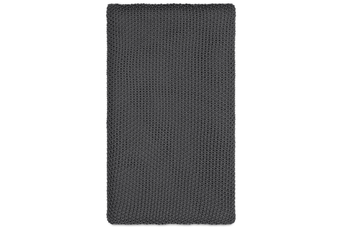 Nahan Moss Stitch Cotton Throw - Charcoal