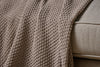 Nahan Moss Stitch Cotton Throw - Stone