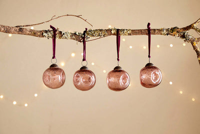 Nishan Pinched Baubles - Copper (Set of 4)