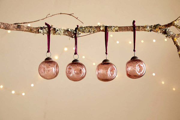 Nishan Pinched Baubles - Copper (Set of 4)