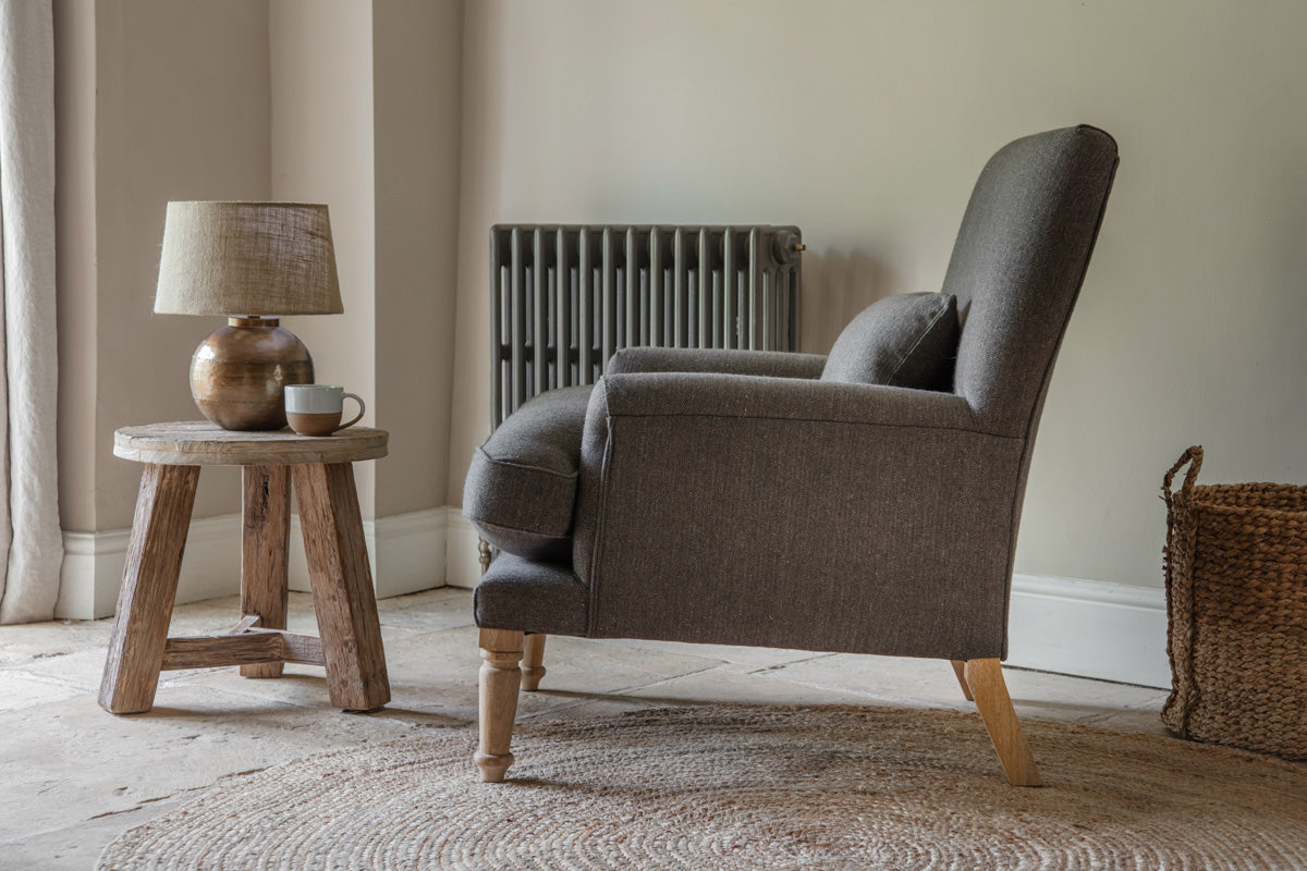 Nalla Wool Armchair - Charcoal