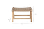 Nish Mango Wood & Jute Strap Stool - Natural