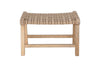 Nish Mango Wood & Jute Strap Stool - Natural