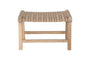 Nish Mango Wood & Jute Strap Stool - Natural