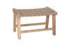 Nish Mango Wood & Jute Strap Stool - Natural