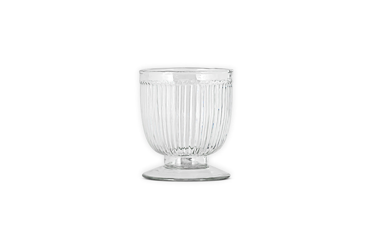 Nia Recycled Glass Candle Holder - Clear-Trade nkuku