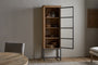 Nirvi Mango Wood & Iron Tall Cabinet - Black