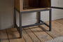 Nirvi Mango Wood & Iron Tall Cabinet - Black