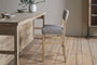 Nadeeka Linen Upholstered Counter Chair - Soft Grey