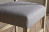 Nadeeka Linen Upholstered Counter Chair - Soft Grey