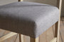 Nadeeka Linen Upholstered Counter Chair - Soft Grey
