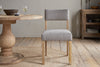 Nadeeka Linen Upholstered Dining Chair - Soft Grey