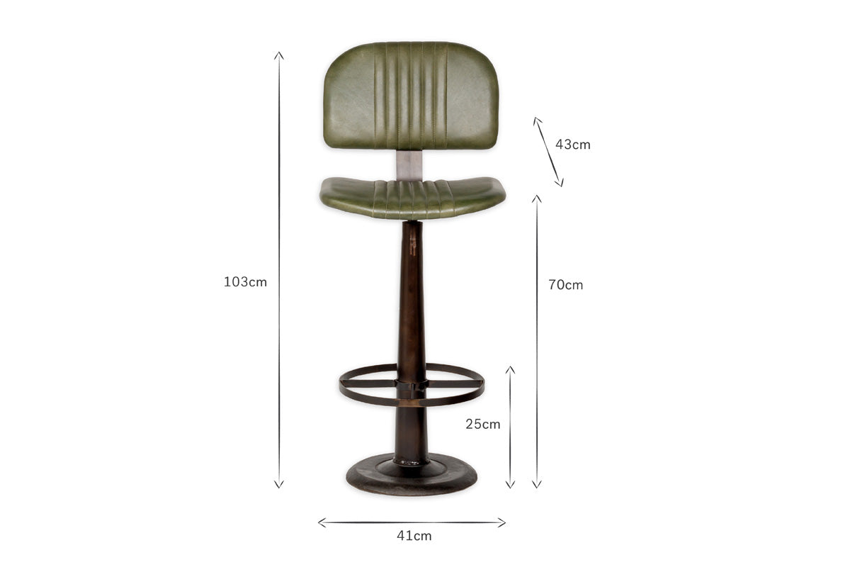 Narwana Bar Chair - Rich Green-Trade nkuku