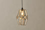 Nazat Panelled Glass Easy Fit Lampshade - Clear & Antique Brass