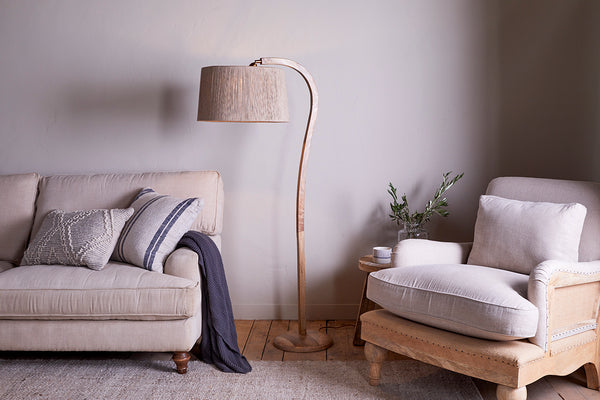 Namira Mango Wood Floor Lamp - Natural-Trade nkuku