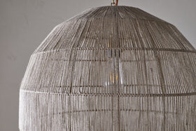 Nilaveli Woven Jute Sphere Pendant - Natural