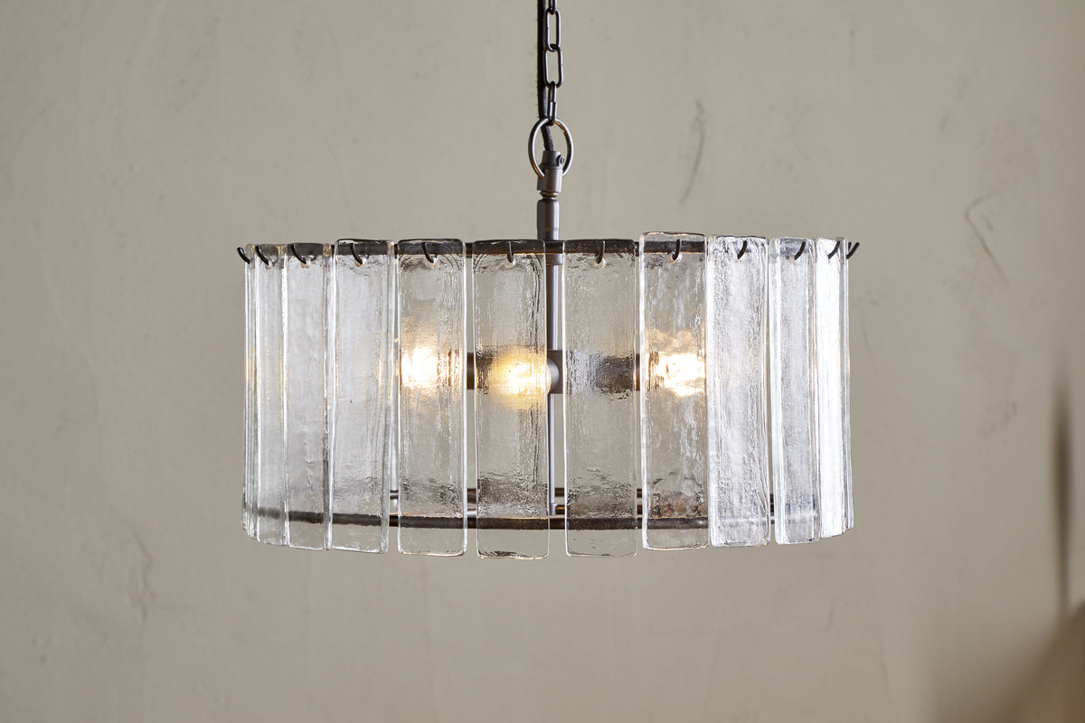 Nauka Statement Pendant - Aged Bronze & Clear