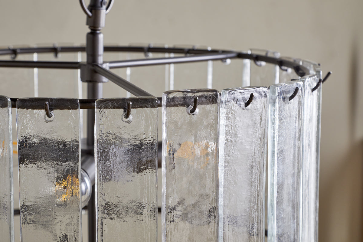 Nauka Statement Pendant - Aged Bronze & Clear