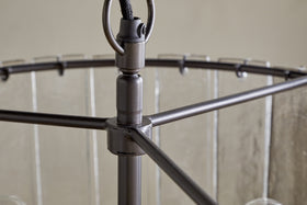 Nauka Statement Pendant - Aged Bronze & Clear