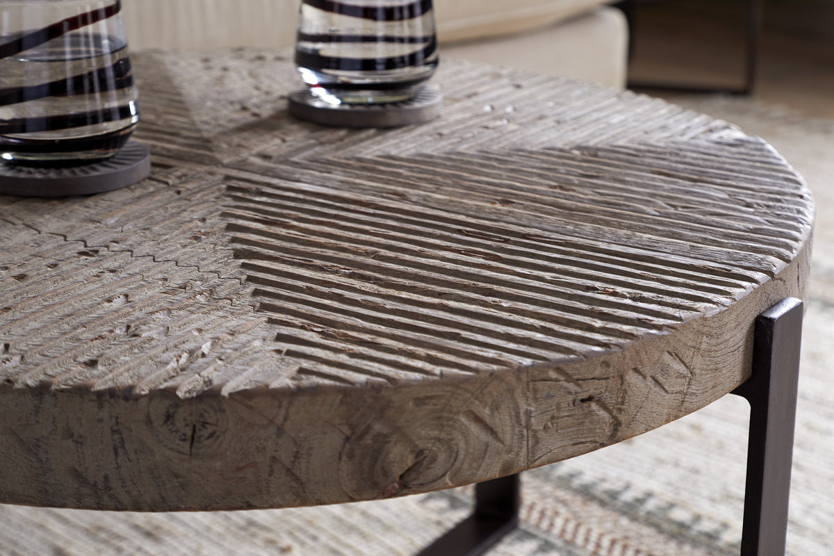 Chakala Reclaimed Wood Coffee Table - Reclaimed Wood & Iron