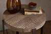 Chakala Reclaimed Wood Side Table - Reclaimed Wood & Iron