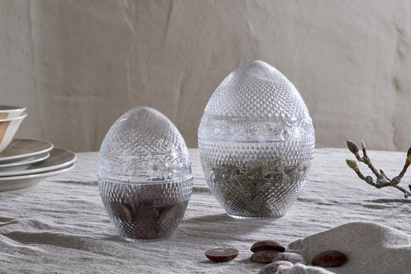 Essan Recycled Glass Opening Egg - Clear