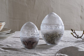Essan Recycled Glass Opening Egg - Clear