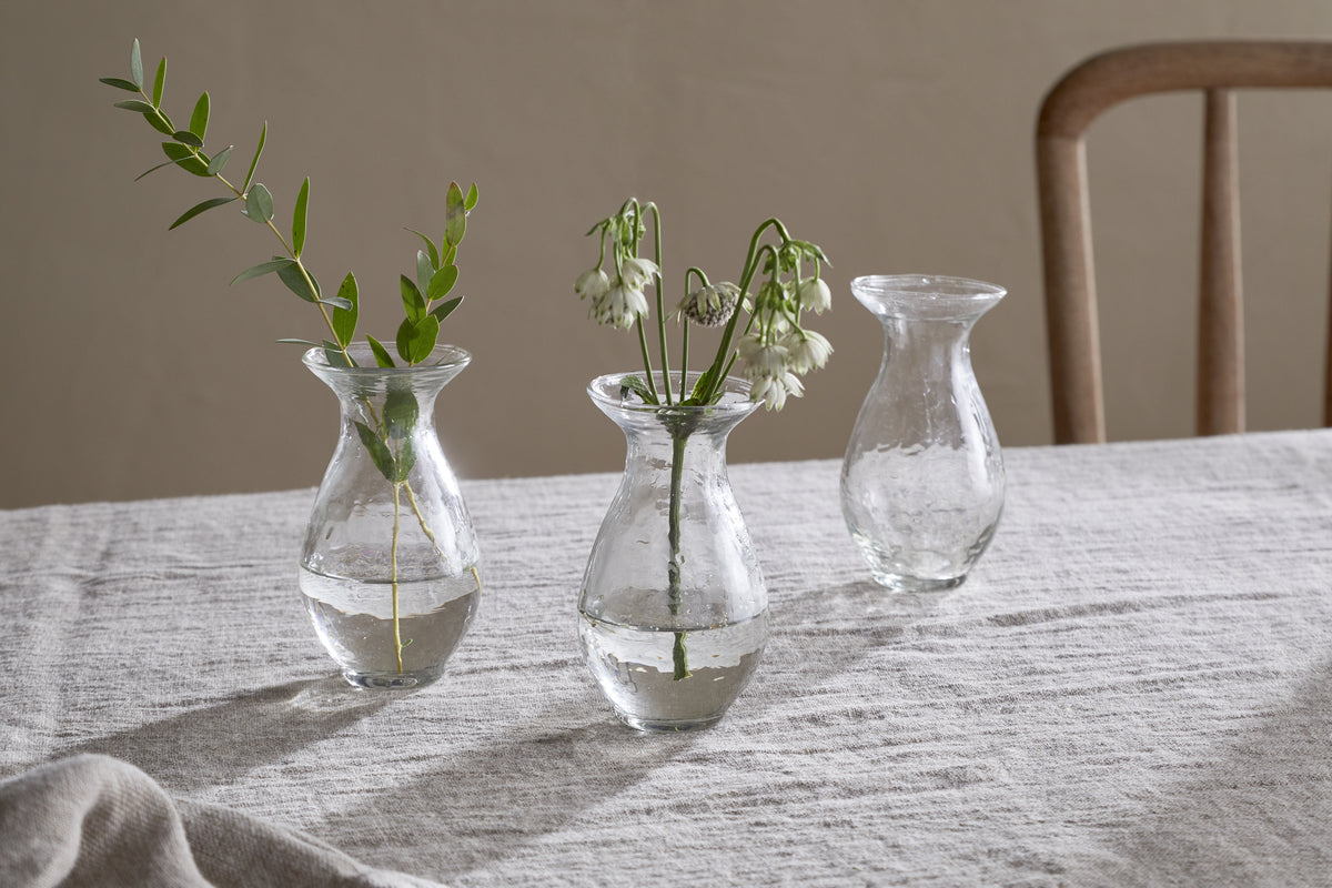 Bapti Bud Vases - Clear - (Set of 3)